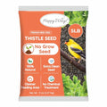 Happy Wings 5LB Thistle Seed Bird Food, 100% Natural, Extra Clean, No Grow | Oil Rich, High Fat & Energy Content, Single Grain, USDA & BRC-GS Approved, Finches, Sparrows, Chickadees, Cardinals, No Mess