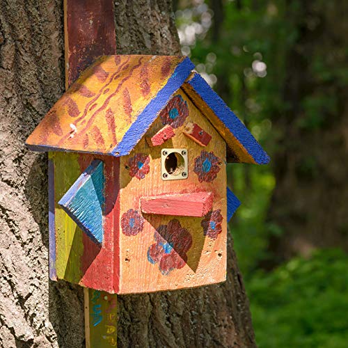 4 Pieces Metal Bird House Guard with Copper Portal Bird House Replacement for Eastern Bluebird Birdhouses(1 1/8 Inch Inner Diameter) - size: 1 1/8 Inch Inner Diameter