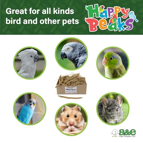 A&E Cage Co AE9055 Premium French Millet Spray, 5 lb Bulk Box Bird Treat | Grown in France, Natural Whole Sprays, Bulk Supply for Breeders & Multi-Bird Homes, Encourages Foraging - size: 5lbs