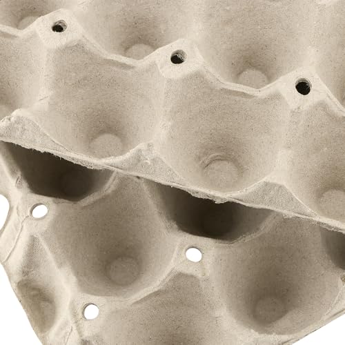 20 PCS 30 Count Gray White Egg Cartons, 12x12x2Inch Paper Pulp Egg Crates, Cardboard Egg Cartons for Egg Packing Storage