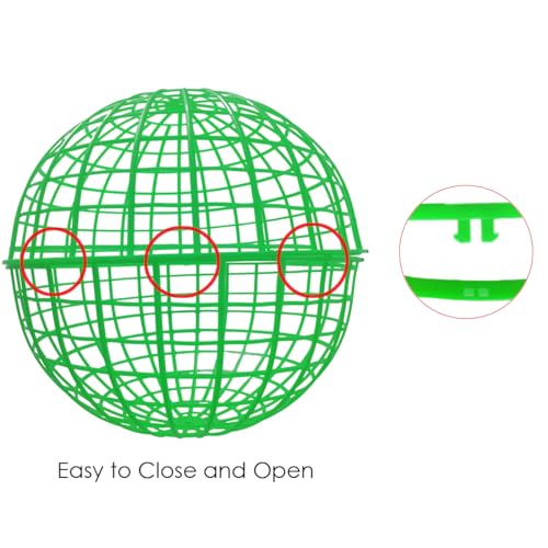 3 PCS 19.6" Movable Ball-Shaped Animals & Poultry Cages,Pet Safe Walking Net, Farm Courtyard Outdoor Accessible Rolling Rabbit Duck Hutch Chicken Coop,Preventing Dog Bites Trampled by Horse - color: Green(3 PCS)