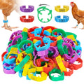 MEWTOGO 17-23mm Adjustable 100 Pcs Chicken Leg Bands - Colorful Easy to Read Numbered Chicken Identification Leg Rings, Durable Poultry Leg Bands for Ducks Goose Turkey Small Birds