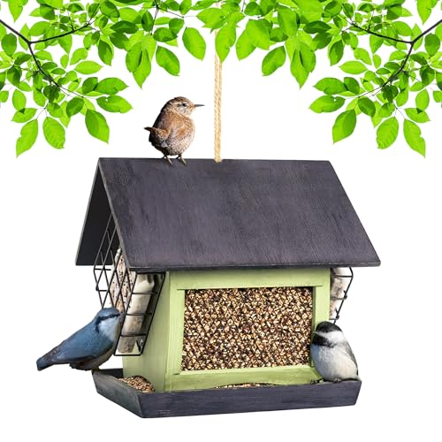 MEKKAPRO Double Suet Cage Bird Feeders, Weatherproof Hanging Outdoor Feeder | Suet Holder For Wild Birds, Built For Outside Hanging, Offering Suet Bird Feeders For Outdoors Across Every Backyard Setting