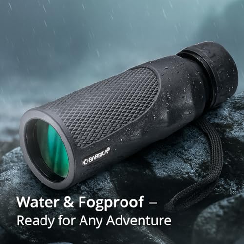 Barska Blackhawk Waterproof Monocular – Compact, Fogproof, Multi-Coated Optics, Slip-Resistant Grip for Birding, Hiking, Sports, Concerts & Outdoor Use - style: 10x40