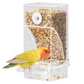 Pawfly Automatic Bird Feeder, Bird Feeder for Cage, No Mess Bird Feeder, Clear Acrylic Bird Cage Feeder, Parrot Feeder for Parakeet, Cockatiel, Budgie & Small Birds