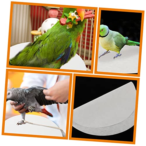 Yardwe Parrot Cage Bottom Sheets 100pcs Disposable Liners Round Bird Cage Liner Paper