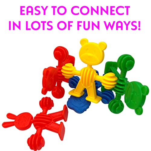 by M&M 1010 Pk6 Manimals - Brightly Colored Bird Foot Toys, Smooth Shape, Durable Plastic, Interlocking, Fun for Pet Birds to Manipulate, Great for Small to Medium Size Pet Birds