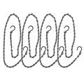 yeezo 4Pcs Heavy Duty S Hook Steel Hanging Harness Chain for Hanging Poultry Drinker Feeder, Adjustable 40" Long, Tested Hold 30lb Weight
