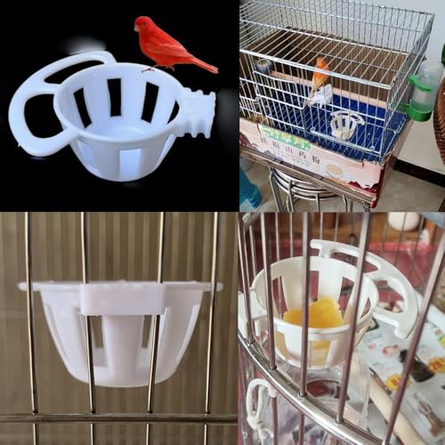 4 Pack Bird Egg Feeder Hanging Cage Protein Boiled Egg Holder Tray Bird Mineral Blocks Holder Food Bowl for Parrot Rock Ball Calcium Teeth Chew Toy Seat Ball Suet Dough Parakeet Cockatiel