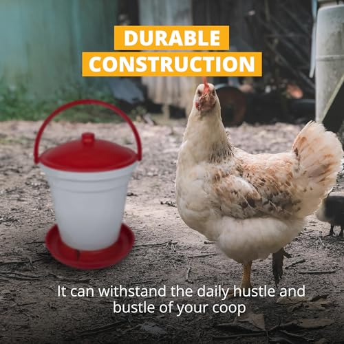 Stromberg's 5 Gallon Bucket Waterer for Chicken Coops, Easy to Fill, Durable, Separate Legs for Elevation, Reduces Bedding in Water, Ideal for Poultry, Suitable for All Seasons, Keeps Water Clean