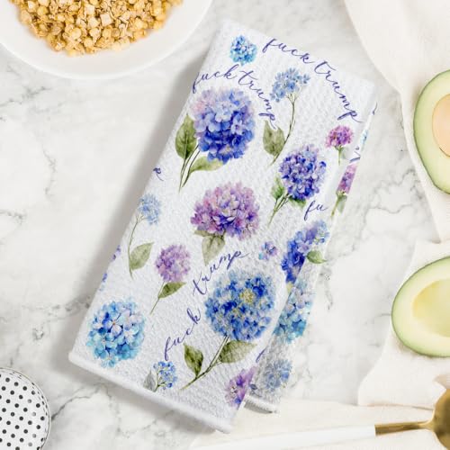Jztco Funny Trump Kitchen Towel, Hydrangea Gifts Reusable Hand Towels | Funny Trump Kitchen Towel, Hydrangea Gifts Reusable Hand Towels - color: Multi 1603