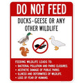 Do Not Feed Ducks Geese Or Any Other Wildlife Sign Sign, 24x30 Inches, Rust Free .063 Aluminum, Fade Resistant, Made in USA by My Sign Center - size: 24x30 Aluminum