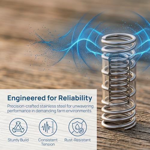 Poultry Nipple Drinker Springs, Stainless Steel, 100 Count, 1.3 in, for Chicken and Pig Waterer Parts