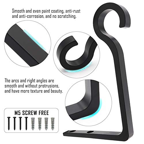 6inch Al-Alloy Hanging Plant Bracket Black 2 Pack | Hanging Bird Feeder, Lantern, Flower Basket | Rust-proof | Max 22lb Load | Shepherd Hooks | Outdoor Indoor, Screws & Anchors - color: Black, size: 6in Aluminum Alloy