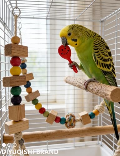 23-Pack Bird Toys for Parrots – Natural Rattan and Plastic Bell Balls | Safe, Fun Cage Decor, Foot Exercise, 1.6 in - 2.8 in - size: 1.6'' - 2.8''