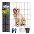 Welded Wire Fence 36inch x 50ft, 2inch x 3inch Black Chicken Wire Fencing, 16Gauge PVC Coated Garden Wire Fence Rolls, Anti-Rust Metal Fencing for Yard Plant Protection Poultry Netting - size: 3ft x 50ft