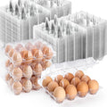 160 Pack Egg Cartons Cheap Bulk,Plastic Egg Carton 3x4 Grids | 12 Count Clear Egg Cartons, Reusable Egg Holder Egg Trays for Family, Chicken Farm, Markets Display - Medium Egg Container - size: 3X4-160PCS