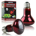LUCKY HERP 50W Reptile Heat Lamp Bulbs 2 Pack, Reptiles & Amphibians Infrared Basking Spot Lamp, Heat Light Bulb for Turtle, Bearded Dragon, Lizard - color: Infrared Basking Light Bulb, size: 50 Watts
