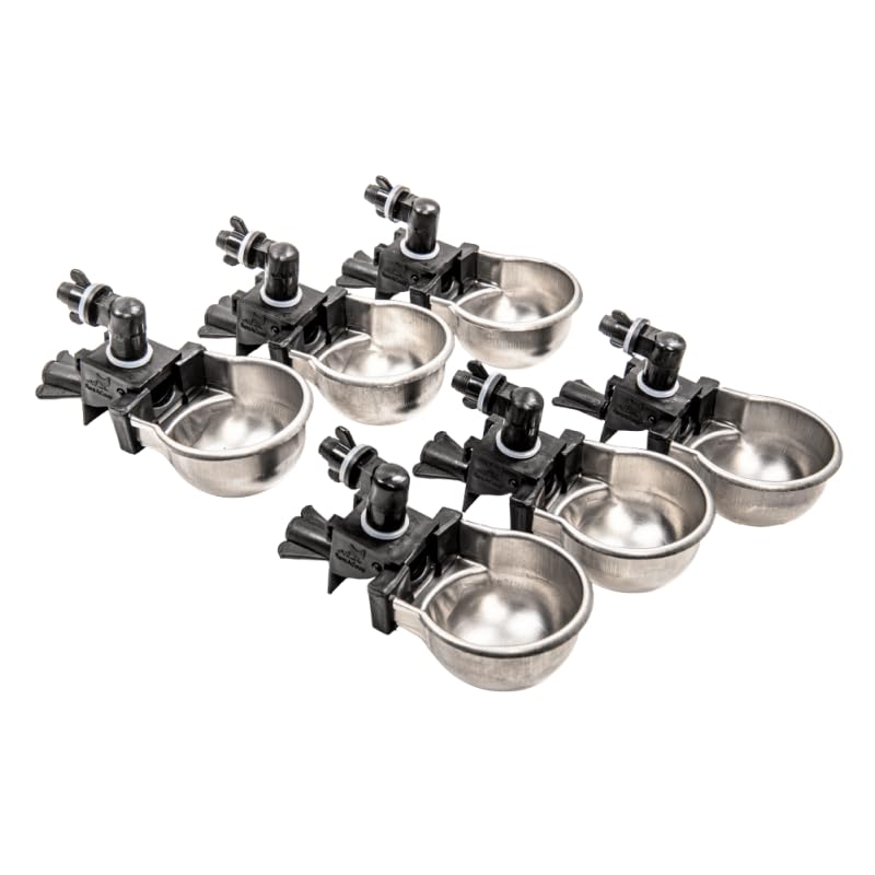 RAC Paws by RentACoop DIY Auto-Fill Metal Cups Waterer Kit - 6 Pack - style: 6 Pack