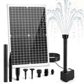 25W Solar Fountain Pump with 16.4FT Extra-Long Cable for Garden | Upgraded Solar Powered Water Fountain with High‑Efficiency Solar Panel & 3 Adjustable Nozzles for Bird Bath, Pond, Outdoor - color: 25w Solar Fountain