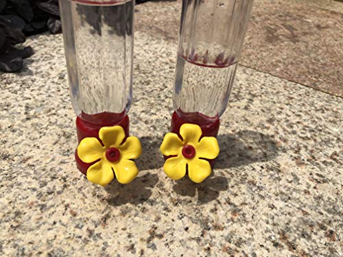 Mini Hummingbird Feeder 4 Pack 2.3oz Small Nectar Plastic Red Cute Hummingbird Feeders with Hanging Wires for Outdoor - style: Straight Tube