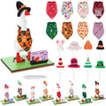 Relaxweex Magnetic Goose Key Holder Cute Resin Goose Statue with Mini Bow Tie Writable Interchangeable Signs Chalk for New Apartment Housewarming Gifts Office Table Desk Home Decor (Bandana) - style: Bandana