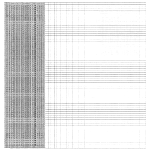 19-Gauge Galvanized Hardware Cloth, 1/2 in Mesh, 48 in x 100 ft | 1/2-inch welded wire mesh roll for chicken coops, garden barriers, tree guards, cage repairs and DIY screens - color: Sliver, size: 1/2in x 48in x 100ft