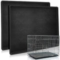2 Pcs 42" Dog Crate Tray Replacement Dog Crate Pan Kennel Bottom Tray Replacement Plastic Bottom Pan Easy to Clean, Easy to Assemble, Ideal for Potty Training-Perfect for Pet Crates, Black - size: 42"