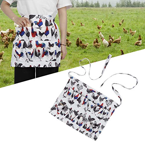 Zopsc Eggs Collecting Apron with Multiple Pockets, Farm Apron for Chicken Duck Eggs Gathering, Egg Holding for Farmhouse Supplies (2 L)