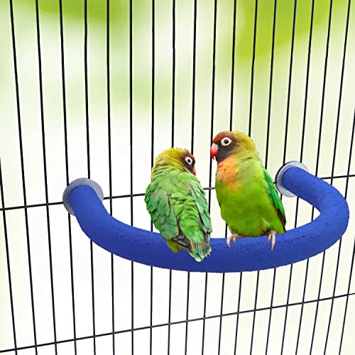 Wontee Bird Perches Bird Cage Sand Perch Stand for Budgies Parakeets Cockatiels Conures (Random Color) (U Shape)
