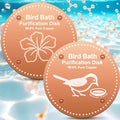 OICEME Bird Bath Purification Disc Pure Copper Outside Winter Solar Power Birdbath Heater Deicer Cage Hanging Bowl Metal Deck Railing Glass Concrete Ceramic Stone Ground Water Flower Bird - color: Copper 2PCS Flower＆Bird