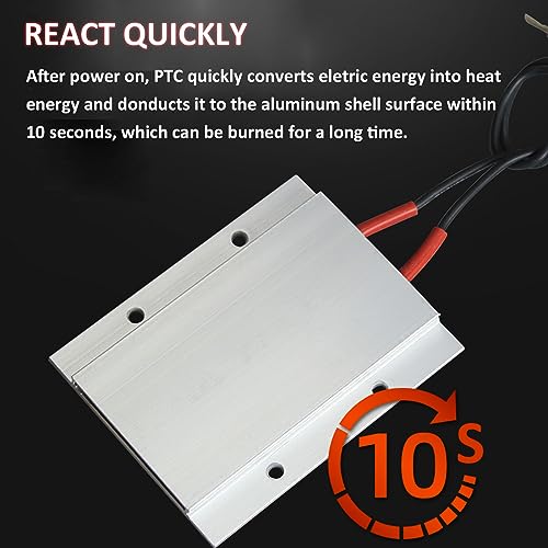 PTC Heating Element 110V 170C Fast Heating Ceramic Heaters Plate | Insulated Aluminum Shell, Constant Temp Thermostatic, 85W, Energy Saving, Long Service Life, for Small Room Use, PTCYIDU - color: 110V-150C