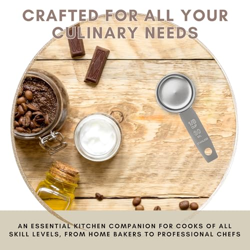1/8 Cup Stainless Steel Measuring Cup | Sturdy Metal 30 ml | 30 cc | 1 oz | Single Cup for Wet and Dry Ingredients | Great for use as 1/8 Cup Coffee Scoop - 1 PK - size: 1/8 Cup