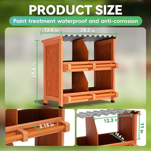 Chicken Nesting Boxes,4 Compartments Wooden Nesting Boxes for Chickens,Laying Nest Boxes for Hens Ducks Poultry Protect Eggs Chicken Coops Easy Egg Collection (4 BOXS) - size: 4 BOXS