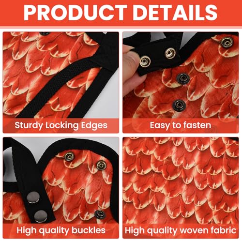 6 Pcs Chicken Saddles for Hens, Chicken Aprons & Protection Saddle for Hens | Adjustable Hen Back Protector Chicken Saddles for Feather Loss, Laundry Bag Included