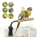 Parrot Bird Perch Stand with Clip,Adjustable & Portable Parrot Stand,Bird Training Stand for Cockatiels, Conures, Lovebirds and Medium & Small Parrots(Rough) - color: rough