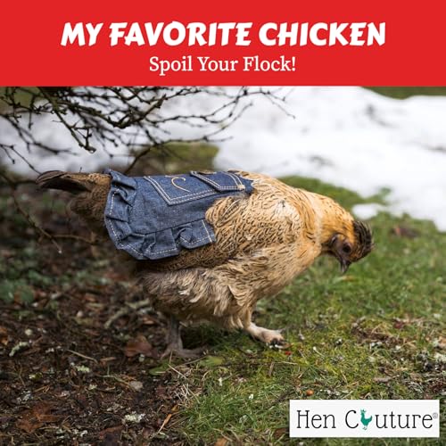 My Favorite Chicken Hen Saddle Denim Standard | Chicken Back Protector, Chicken Apron Jacket, Durable, Comfortable