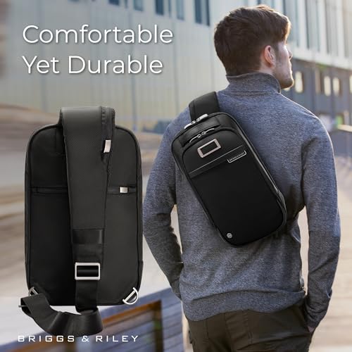 Briggs & Riley @work Sling Bag, RFID Pocket, Black - color: Black, size: Medium Sling Backpack