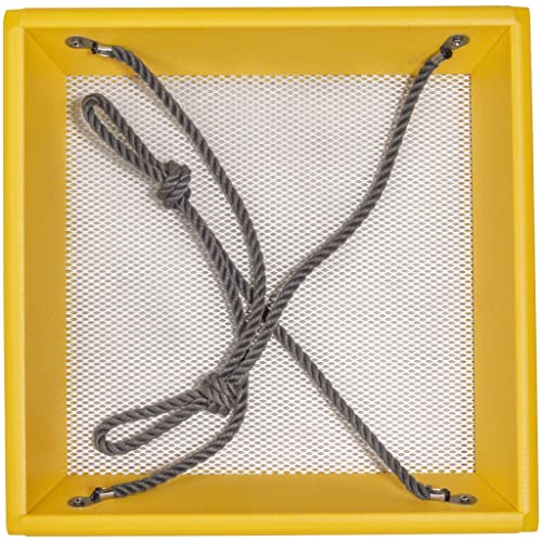 Birds Choice Color Pop Hanging Tray Bird Feeder | Yellow | Recycled Plastic Platform, Bright Garden Color, Welcomes a Variety of Wild Birds, Easy to Clean - color: Yellow/Gray