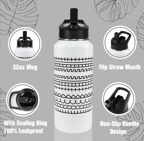 Hidden Message Water Bottle Funny F This S Mug Gag Christmas White Elephant Gifts for Work Bestie,Friends,Coworkers Travel Thermal Double Walled Vacuum Insulated Bottle Cup Leak Proof Tumbler-32 oz - color: hidden message white
