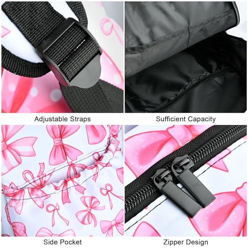 White Pink Kids Backpack School Backpack Teens Bookbag for Girls Boys Hiking Camping Travel Sports - color: White
