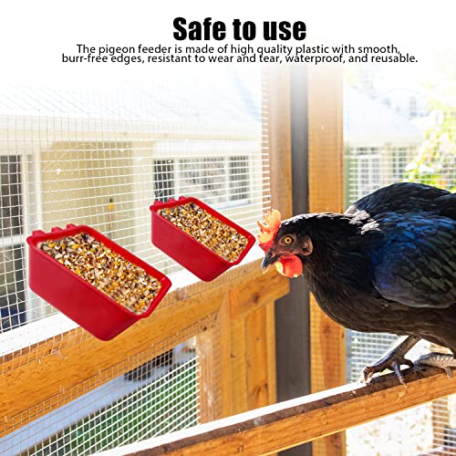 20 Pcs Chicken Coop Feeder Water Cup,16 oz Cage Cups Chicken Feeder Waterer, Cage Cups Birds Hanging Feeders, Chicken Feeder Water Bowl for Parakeet Poultry Pigeon Bunny Wire Cage (Red) - color: Red, size: 16oz