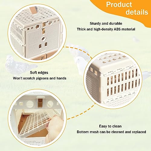 Folding Pigeon Cage Racing Pigeons Travel Cage Pairing Cage Plastic Two Doors Nest Box for Training and Release, Competition(S) - size: S