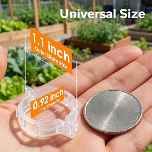 LOOHOI 100Pcs Tomato Clips for Climbing Plants Trellis Plant Support Clips | Reusable Clips for Supporting Grape Tomato Vine and Vegetables Plants to Grow Upright Makes Plants Healthier (Translucent) - color: Translucent
