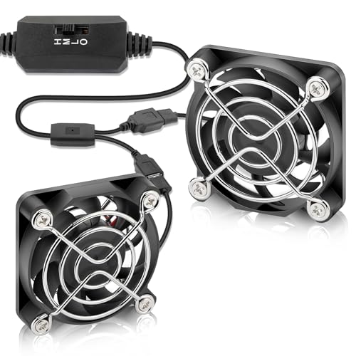 50mm x 10mm USB 5V Brushless Computer Case Cooling Fan with 3 Speeds Adjustable Mini 5010 Radiator Replacement Welding Helmet Aquarium Router Cooler 2-Pack - size: 5010 USB