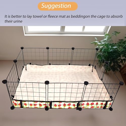 Guinea Pig Cage Liner，Washable Waterproof Oxford Cloth Cage Liners for Small Animals,Hamster Chinchilla Hedgehog Rabbit and Other Small Animals Not Include Cage(28x42 inches) - size: C&C 2x3(28x42 inches)