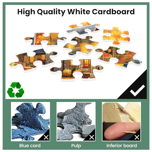 300 Piece Puzzles for Adult Jigsaw Puzzles Yellow Forest Boat Puzzle | Autumn Scenery Jigsaw Puzzles 300 Pieces for Adult Kids Elderly Family Challenging Puzzles Game Home Decor Gift Toy 20.5x15IN - color: Yellow Forest