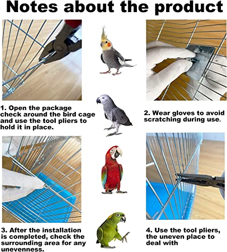 Small Bird Cage, Starter Kit with 2 Feeding Cups, Perch and Removable Tray | Lightweight with handle and hooks for travel, outings and vet visits with parakeets, canaries, lovebirds and finches. - size: White 13"L x 11.8"W x 17.7"H