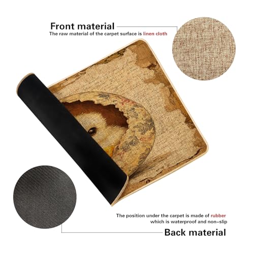 Cute Chick Hatching Doormat, Light Brown Chick Design for Spring & Easter Outdoor & Indoor Entrance Decor, Rubber Waterproof Non-Slip Dust Absorbent Front Mat, Easy to Clean 29x17 Inch