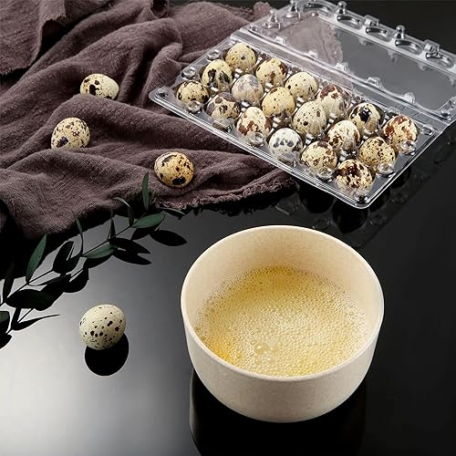 100 Pcs Quail Egg Cartons, 18 Grids Plastic Egg Storage Boxes, Stackable, Reusable for Pheasant & Pigeon Eggs